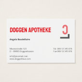 Apotheke Visitenkarten mit Ortungshilfe (裏面)