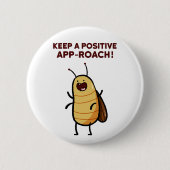 App-前向きroach Grokiloach Bug Punボタンピン 缶バッジ (正面)