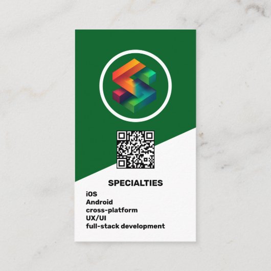 App Developer - Green 名刺 (裏面)