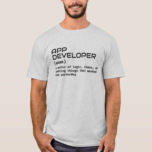 App Developer Mens T-Shirt - Funny Definition Tシャツ (正面)