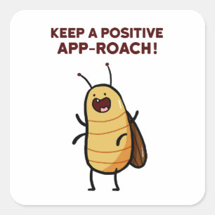 App-roach前向きゴキブリのバグPUNシール スクエアシール