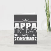 Appa Cooler Funny Korean Dad Father's Day Quote  カード (正面)
