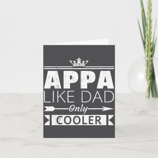 Appa Cooler Funny Korean Dad Father's Day Quote  カード (正面)