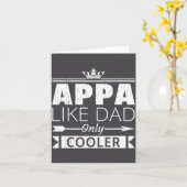 Appa Cooler Funny Korean Dad Father's Day Quote  カード (黄色い花)