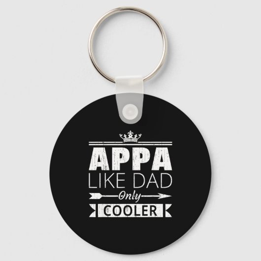 Appa Cooler Funny Korean Dad Father's Day Quote  キーホルダー (正面)