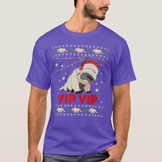 Appa Sky Bison yip yip アグリー・クリスマス・セーター ギフト Tシャツ (正面)