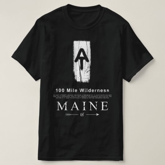 Appalachian Trail Blaze 100 Mile Wilderness Maine  Tシャツ (デザイン正面)