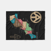 Appalachian Trail Hiking Map  フリースブランケット (正面(横))