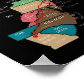 Appalachian Trail Hiking Map  ポスター (角)