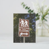 Appalachian Trail Sign with Hikers Icon ポストカード (スタンド正面)