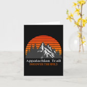 Appalachian Trail Vintage Hiking Mountain Sunset  カード (黄色い花)