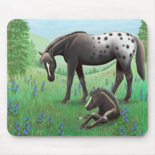 Appaloosaの馬および子馬のマウスパッド マウスパッド (正面)