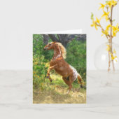 Appaloosaの馬のブランクのメッセージカードの養育 カード (黄色い花)