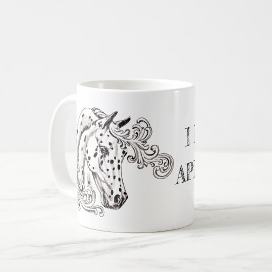 appaloosaの馬のマグ コーヒーマグカップ (正面左)