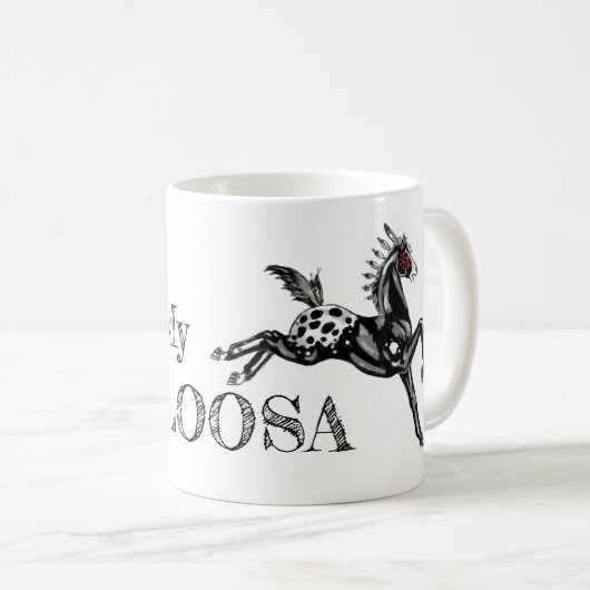 appaloosaの馬のマグ コーヒーマグカップ (正面右)