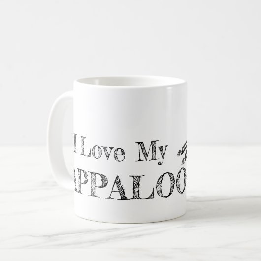 appaloosaの馬のマグ コーヒーマグカップ (正面左)