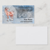 Appaloosaの馬の名刺-青および灰色 名刺 (正面/裏面)