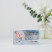 Appaloosaの馬の名刺-青および灰色 名刺 (スタンド正面)