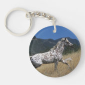 Appaloosaの馬の連続した上り山 キーホルダー (正面)