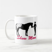 Appaloosaの馬ショーのお母さん コーヒーマグカップ (左)