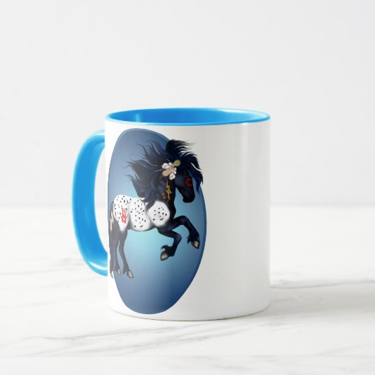 Appaloosa戦争の子馬の楕円形のマグ マグカップ (正面左)