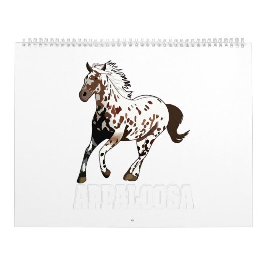 appaloosa Horse Pony equine Gift カレンダー (カバー)