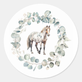Appaloosa Horse Stickers ラウンドシール