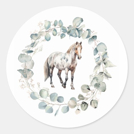 Appaloosa Horse Stickers ラウンドシール (正面)