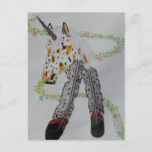 Appaloosa Unicornギフト製品 ポストカード (正面)