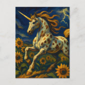 Appaloosa Unicorn in a Storm ポストカード (正面)