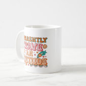 Apparently I Have an Attitude Retro Groovy  コーヒーマグカップ (正面左)