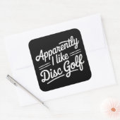 Apparently I Like Disc Golf Funny Golfing Lover スクエアシール (封筒)