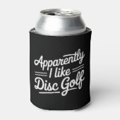 Apparently I Like Disc Golf Funny Golfing Lover 缶クーラー (缶正面)