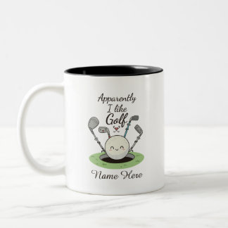 Apparently I Like Golf 名前入り ツートーンマグカップ