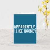 Apparently I Like Hockey, Funny Hockey Season Humo カード (黄色い花)