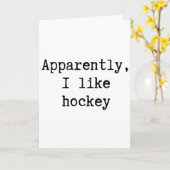 Apparently I Like Hockey Funny Mom Dad Sister Brot カード (黄色い花)