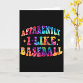 Apparently I Like Sell Funny Retro Sports Mom Tie  カード (黄色い花)