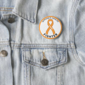 Appendix Cancer Fighter Ribbon White Button 缶バッジ (インサイチュ)