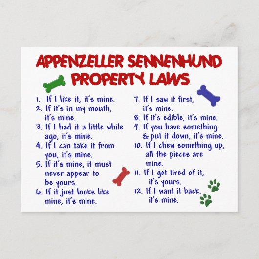 APPENZELLER SENNENHUND財産法2 ポストカード (正面)