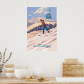 Appi Kogen Japan Snowboarding Travel Poster ポスター (キッチン)
