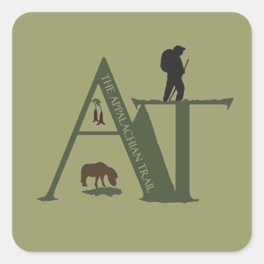 Applalachian Trailスタンプ スクエアシール (正面)