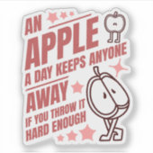 Appleおもしろいことわざ シール (正面)