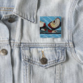 APPLEおよびナイフのアートワーク 缶バッジ (インサイチュ)