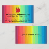 Appleおよび虹のカイロプラクティックの名刺 名刺 (正面/裏面)