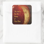 appleおよびclockライブラリシール スクエアシール (バッグ)