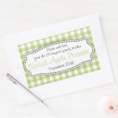 Appleがジャム・グリーン・フード・ラベルのシールを保存 長方形シール (封筒)