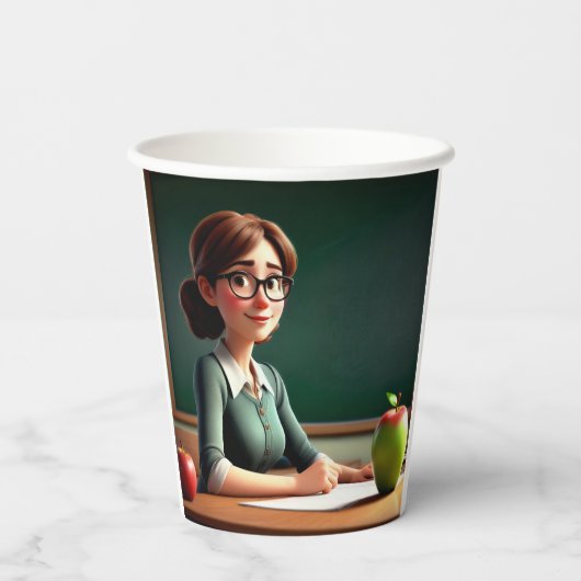 Appleとの先生 紙コップ (裏面)