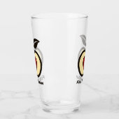 Appleとハートの赤と黒の食品のロゴを成長させる タンブラーグラス (左)