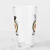 Appleとハートの赤と黒の食品のロゴを成長させる タンブラーグラス (右)