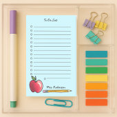 AppleとPencil先生To Do List Aqua 4 x 6 ポストイット